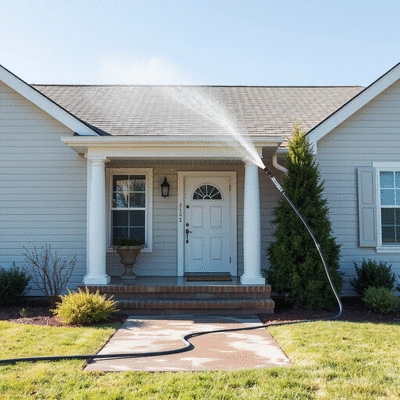Power washing enhancing curb appeal